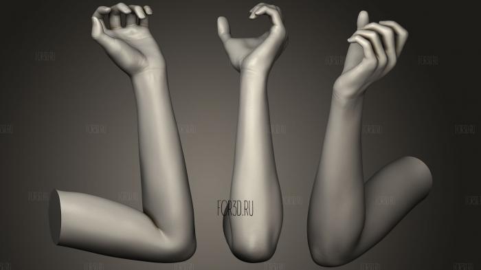 Female Arm Pose 12 stl model for CNC